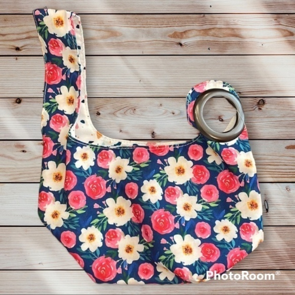 Floral reversible storage bag